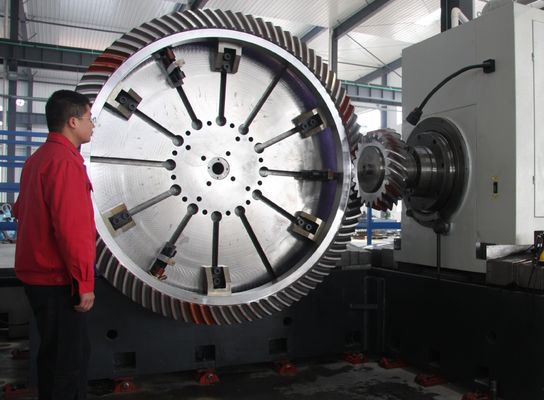 เส้นผ่านศูนย์กลางขนาดใหญ่เกลียวเกียร์ Bevel Gear Dia 2000mm 20CrMnTi วัสดุ Long Using Life